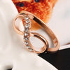 Fine Zircon Infinity Crystal Ring