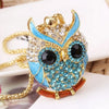 Crystal Cubic Zircon Diamond Owl Necklace