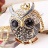 Crystal Cubic Zircon Diamond Owl Necklace